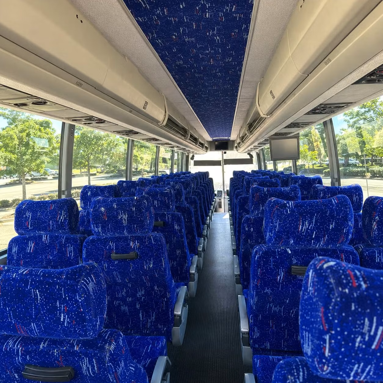 56 passenger charter bus interior