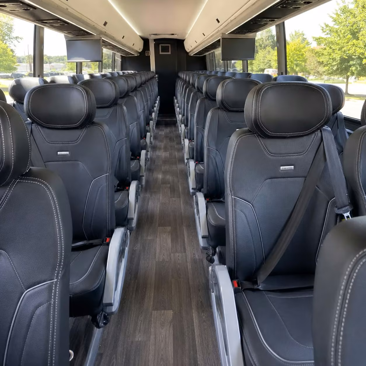 lexington charter bus rental interior